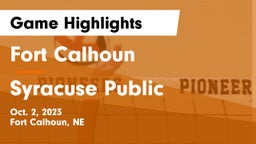 Fort Calhoun  vs Syracuse Public  Game Highlights - Oct. 2, 2023