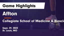 Affton  vs Collegiate School of Medicine & Bioscience Game Highlights - Sept. 29, 2023