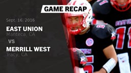 Recap: East Union  vs. Merrill West  2016