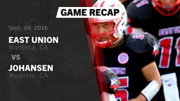 Recap: East Union  vs. Johansen  2016