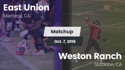Matchup: East Union High vs. Weston Ranch  2016