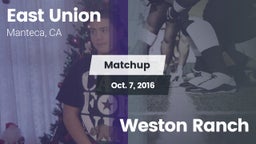 Matchup: East Union High vs. Weston Ranch 2016