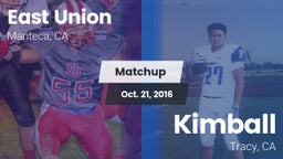 Matchup: East Union High vs. Kimball  2016