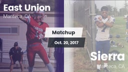 Matchup: East Union High vs. Sierra  2017