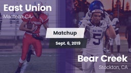 Matchup: East Union High vs. Bear Creek  2019