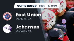 Recap: East Union  vs. Johansen  2019