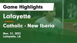 Lafayette  vs Catholic  - New Iberia Game Highlights - Nov. 21, 2022