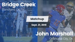 Matchup: Bridge Creek High vs. John Marshall  2018