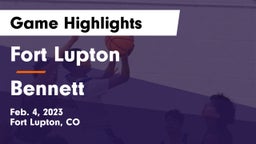 Fort Lupton  vs Bennett  Game Highlights - Feb. 4, 2023