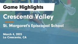 Crescenta Valley  vs St. Margaret's Episcopal School Game Highlights - March 4, 2023