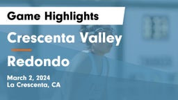 Crescenta Valley  vs Redondo Game Highlights - March 2, 2024