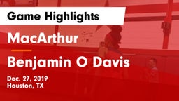 MacArthur  vs Benjamin O Davis  Game Highlights - Dec. 27, 2019
