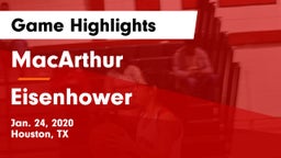 MacArthur  vs Eisenhower  Game Highlights - Jan. 24, 2020