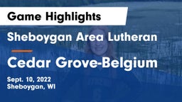 Sheboygan Area Lutheran  vs Cedar Grove-Belgium  Game Highlights - Sept. 10, 2022