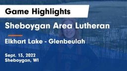 Sheboygan Area Lutheran  vs Elkhart Lake - Glenbeulah  Game Highlights - Sept. 13, 2022