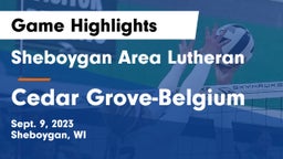 Sheboygan Area Lutheran  vs Cedar Grove-Belgium  Game Highlights - Sept. 9, 2023