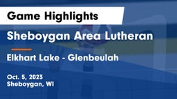 Sheboygan Area Lutheran  vs Elkhart Lake - Glenbeulah  Game Highlights - Oct. 5, 2023