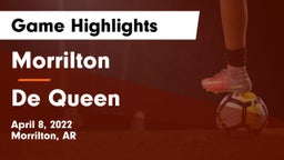 Morrilton  vs De Queen Game Highlights - April 8, 2022