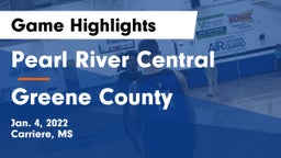 Pearl River Central  vs Greene County  Game Highlights - Jan. 4, 2022