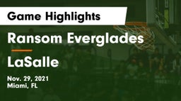 Ransom Everglades  vs LaSalle Game Highlights - Nov. 29, 2021