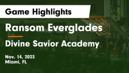 Ransom Everglades  vs Divine Savior Academy Game Highlights - Nov. 14, 2023