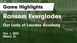 Ransom Everglades  vs Our Lady of Lourdes Academy Game Highlights - Oct. 1, 2022