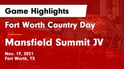 Fort Worth Country Day  vs Mansfield Summit JV Game Highlights - Nov. 19, 2021