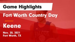 Fort Worth Country Day  vs Keene  Game Highlights - Nov. 20, 2021