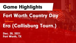 Fort Worth Country Day  vs Era  (Callisburg Tourn.) Game Highlights - Dec. 28, 2021