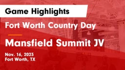 Fort Worth Country Day  vs Mansfield Summit JV Game Highlights - Nov. 16, 2023