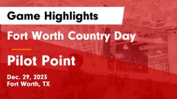 Fort Worth Country Day  vs Pilot Point  Game Highlights - Dec. 29, 2023