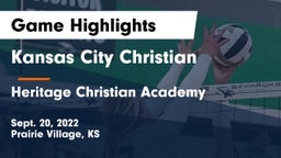 Kansas City Christian  vs Heritage Christian Academy Game Highlights - Sept. 20, 2022