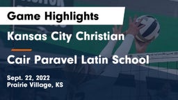 Kansas City Christian  vs Cair Paravel Latin School Game Highlights - Sept. 22, 2022
