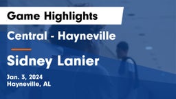Central  - Hayneville vs Sidney Lanier  Game Highlights - Jan. 3, 2024
