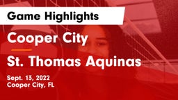Cooper City  vs St. Thomas Aquinas  Game Highlights - Sept. 13, 2022
