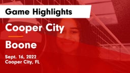 Cooper City  vs Boone  Game Highlights - Sept. 16, 2022