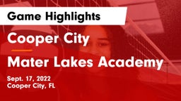 Cooper City  vs Mater Lakes Academy Game Highlights - Sept. 17, 2022