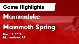 Marmaduke  vs Mammoth Spring  Game Highlights - Nov. 15, 2021