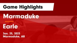 Marmaduke  vs Earle  Game Highlights - Jan. 25, 2023