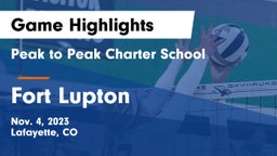 Peak to Peak Charter School vs Fort Lupton  Game Highlights - Nov. 4, 2023