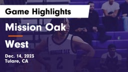 Mission Oak  vs West  Game Highlights - Dec. 14, 2023