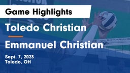 Toledo Christian  vs Emmanuel Christian  Game Highlights - Sept. 7, 2023