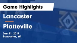Lancaster  vs Platteville  Game Highlights - Jan 21, 2017