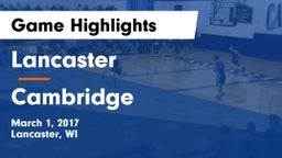 Lancaster  vs Cambridge  Game Highlights - March 1, 2017