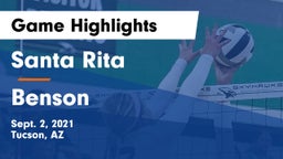 Santa Rita vs Benson  Game Highlights - Sept. 2, 2021