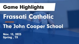 Frassati Catholic  vs The John Cooper School Game Highlights - Nov. 13, 2023