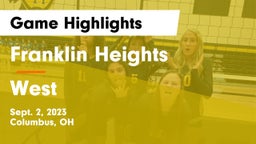 Franklin Heights  vs West  Game Highlights - Sept. 2, 2023
