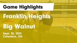 Franklin Heights  vs Big Walnut  Game Highlights - Sept. 28, 2023