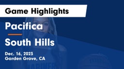 Pacifica  vs South Hills  Game Highlights - Dec. 16, 2023