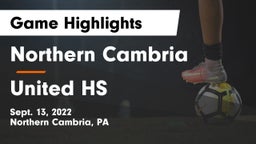 Northern Cambria  vs United HS Game Highlights - Sept. 13, 2022